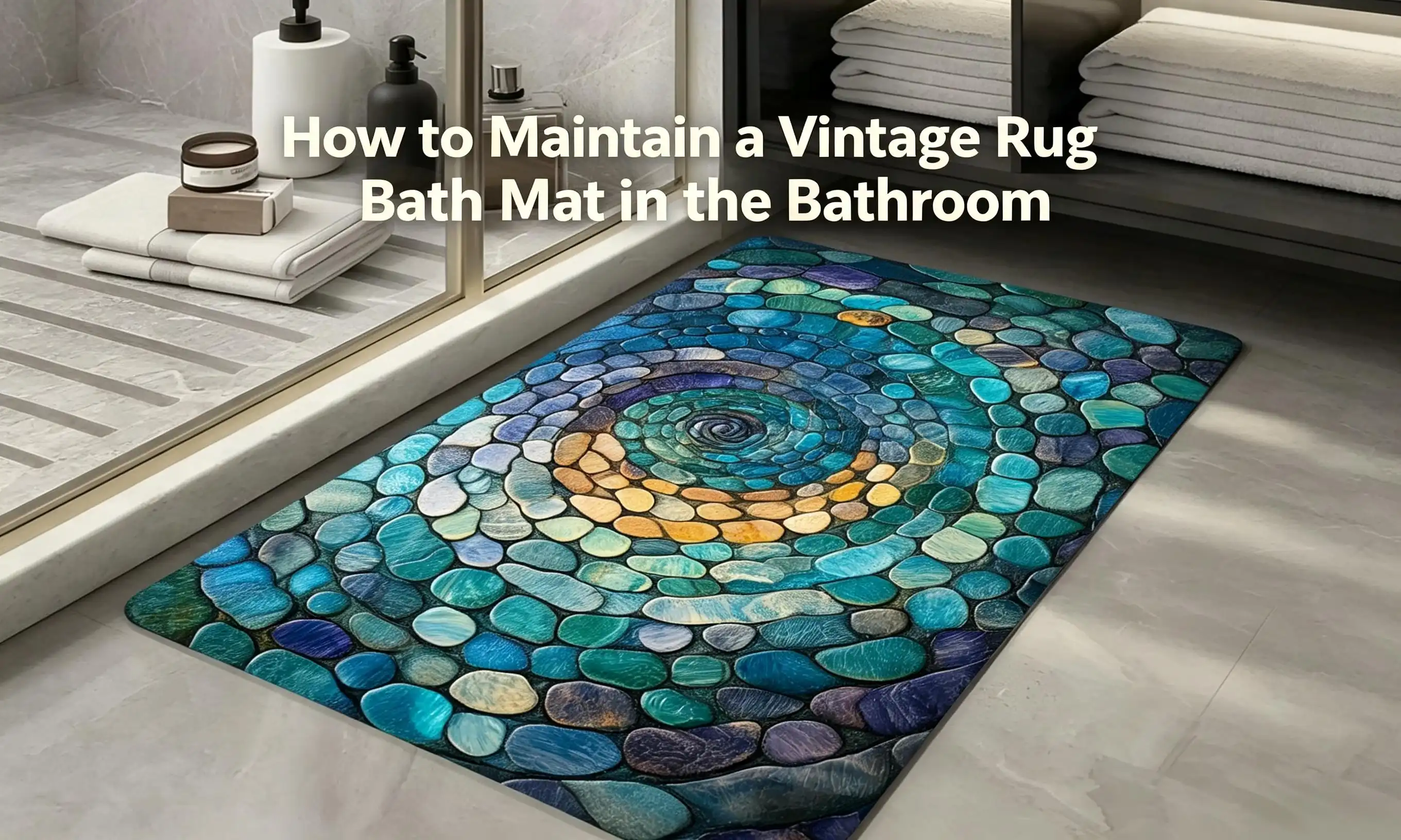 Vintage Rug Bath Mat in the Bathroom: Styling & Practicality